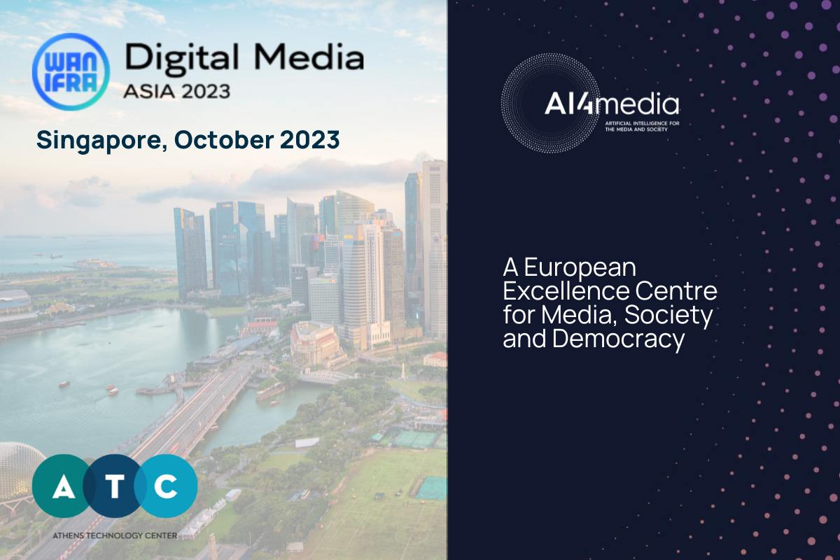 AI4Media project travels in Singapore during Digital Media Asia 2023