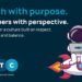 ATC: Tech with Purpose, Careers with Perspective - Discover a Culture Built on Respect, Growth, and Balance. Illustrated astronaut on a rocket symbolizing innovation and growth.