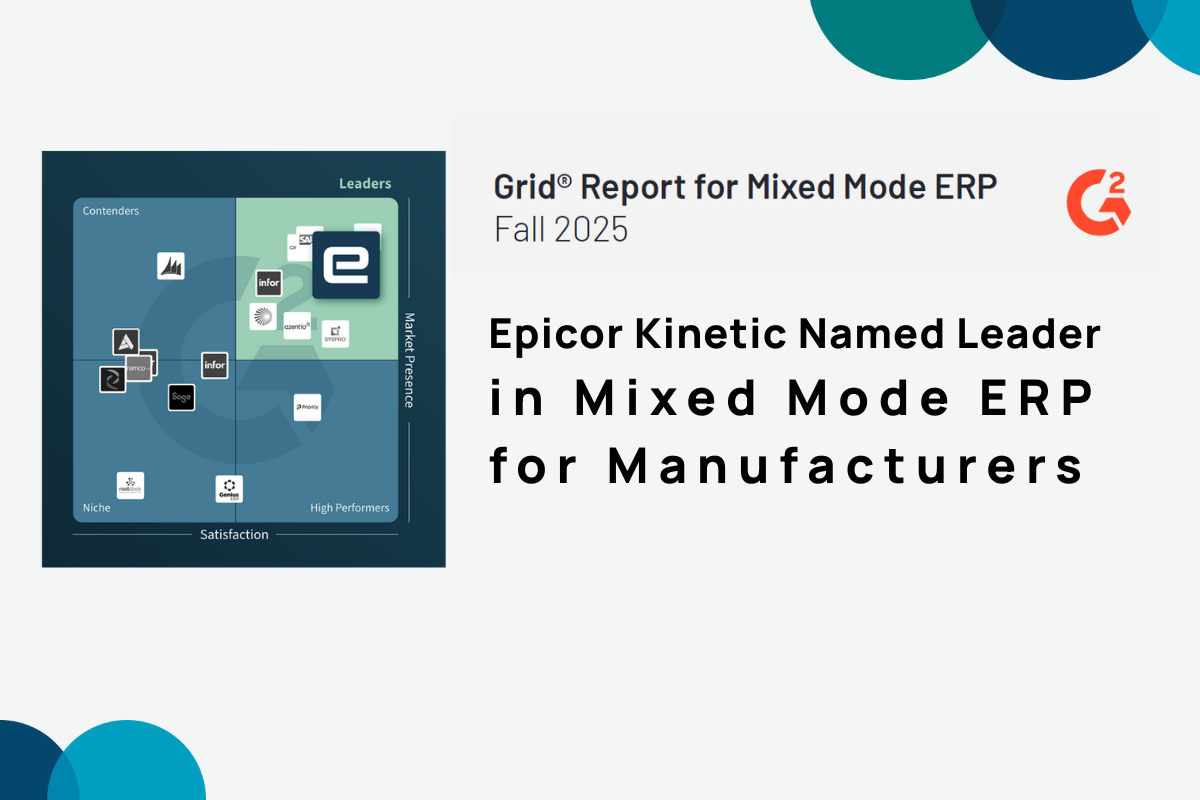 Epicor Recognized as a Leader in Mixed-Mode ERP